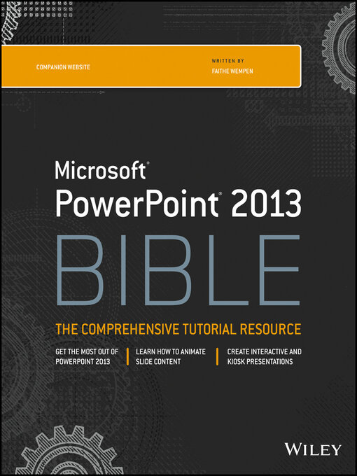 Title details for PowerPoint 2013 Bible by Faithe Wempen - Wait list